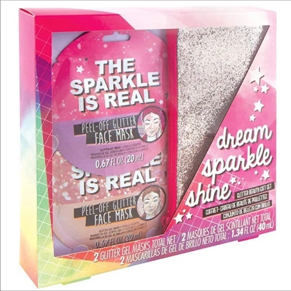 Face Mask Glitter Beauty Face Mask and Pouch Gift Set